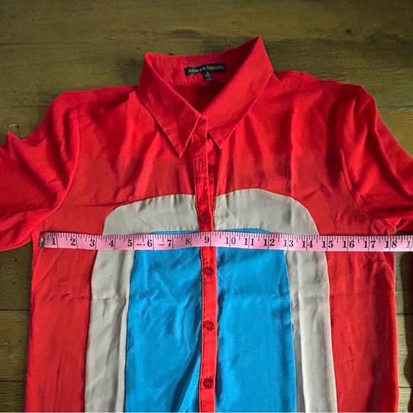 Jealous tomato Red and Blue Button-Up Shirt Business Casual Spiderman vibes - Picture 9 of 9